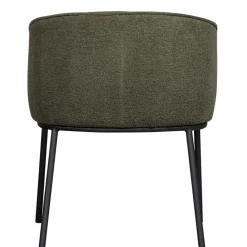 Boucle Tischsessel in Dunkelgrün - Norian