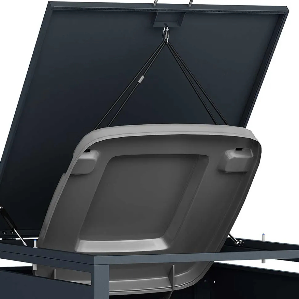 Box für eine Mülltonne aus Stahl - Vadoz