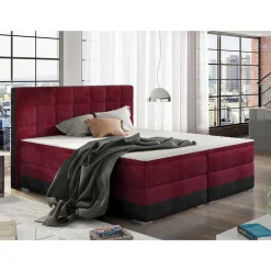 Boxbett in Bordeaux Rot und Schwarz - Mandarina