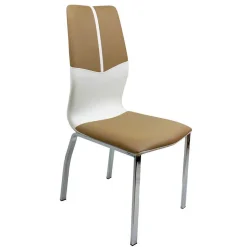 Braun Weiße Tischgruppe Sisela mit ausziehbarem Tisch (fünfteilig)