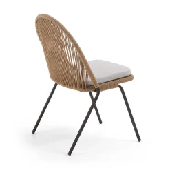 Braune Designstühle mit Kordel - Smonos (4er Set)