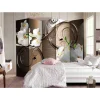 Brauner Design Paravent mit Orchideen - Armele