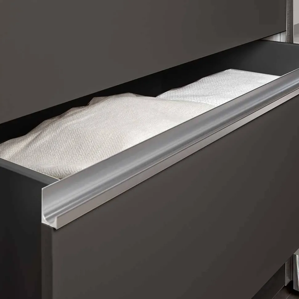 Brauner Kombi-Kleiderschrank 300 cm breit - Yana