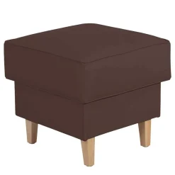 Brauner Polsterhocker mit Kunstlederbezug - Revelinda