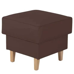 Brauner Polsterhocker mit Kunstlederbezug - Revelinda