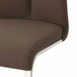 Brauner Stuhl mit hoher Lehne - Montry (2er Set)