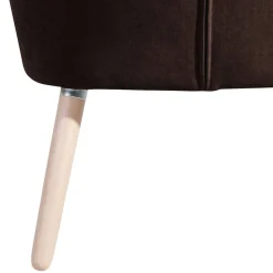 Brauner Wohnzimmersessel aus Velours - Hippa