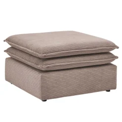 Breitcord Hocker in Hellbraun - Anyna