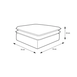 Breitcord Hocker in Hellbraun - Anyna