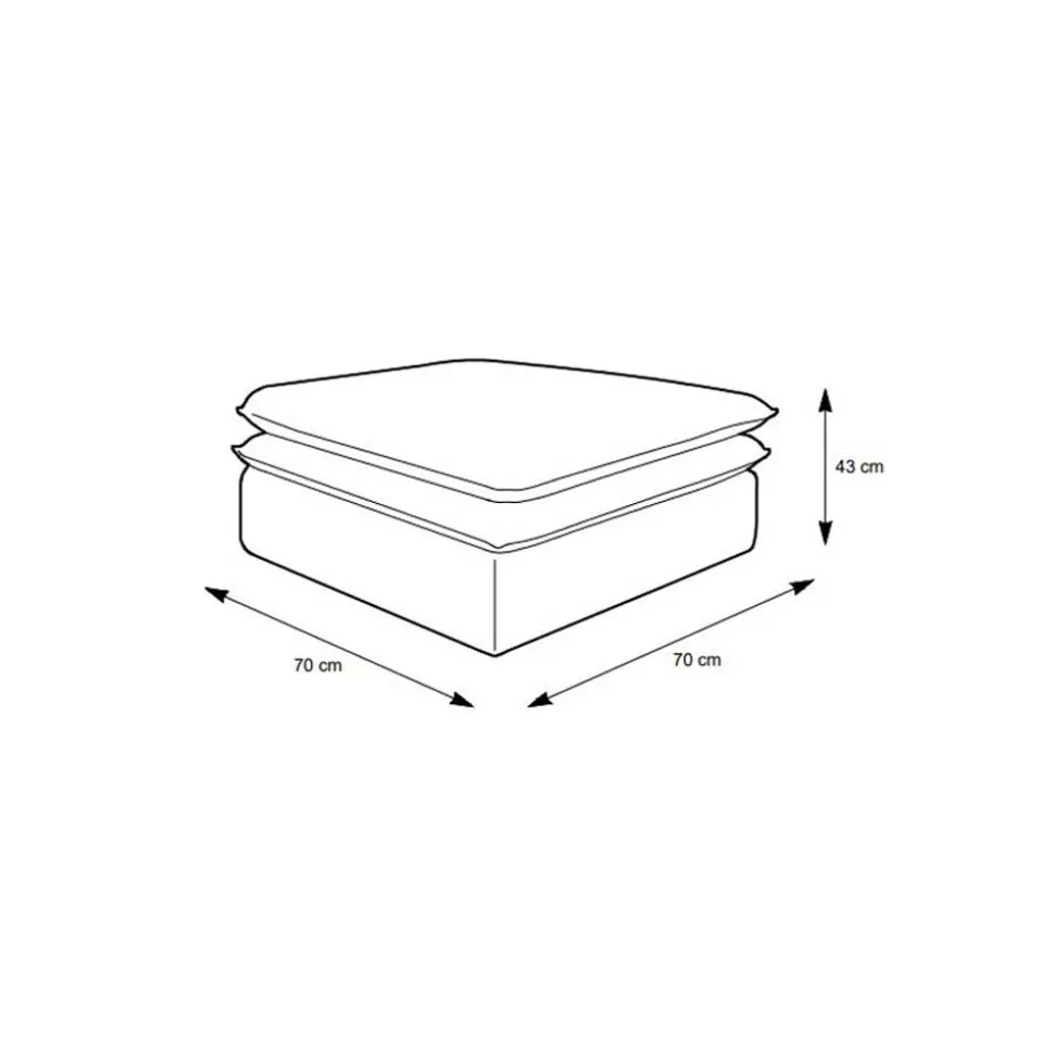 Breitcord Polsterhocker in Beige - Jony