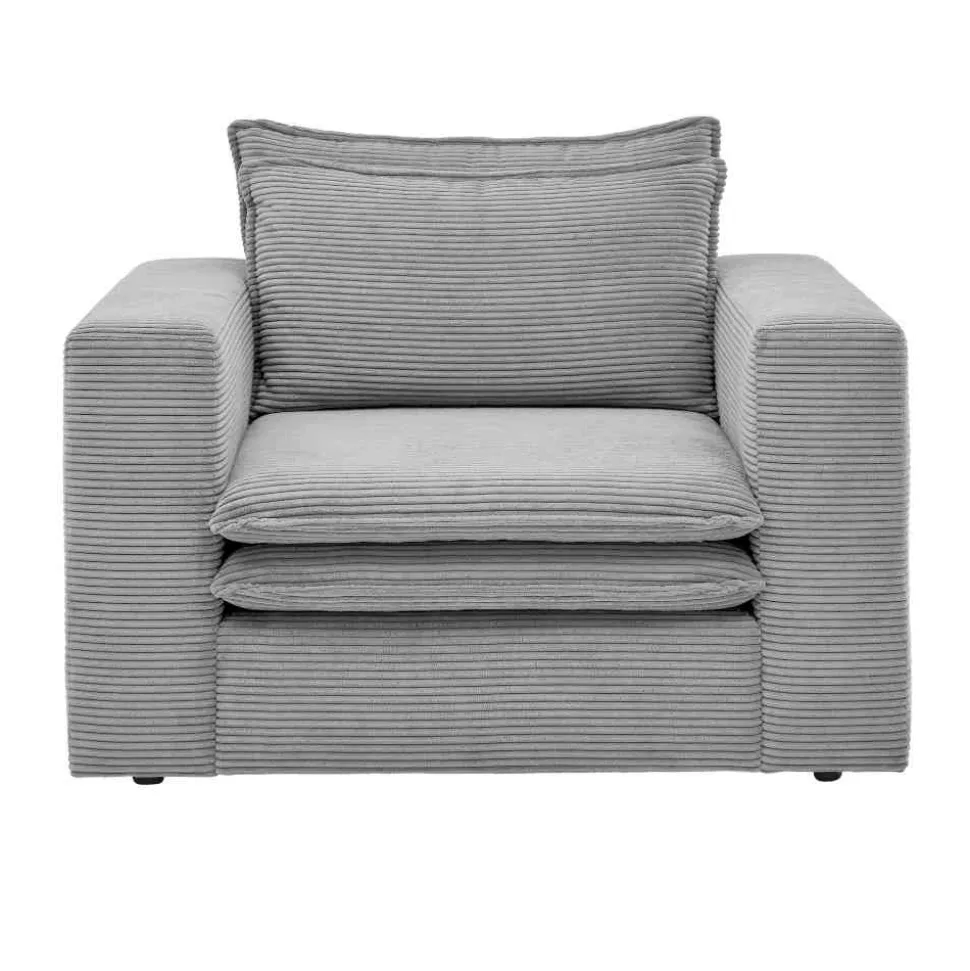 Breitcord Sessel in Hellgrau - Tessina