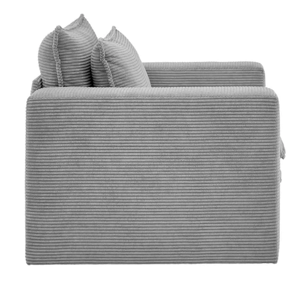 Breitcord Sessel in Hellgrau - Tessina