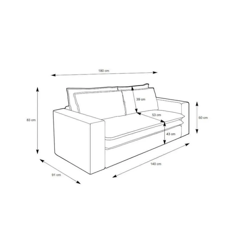 Breitcord Zweisitzer in Beige - Jony