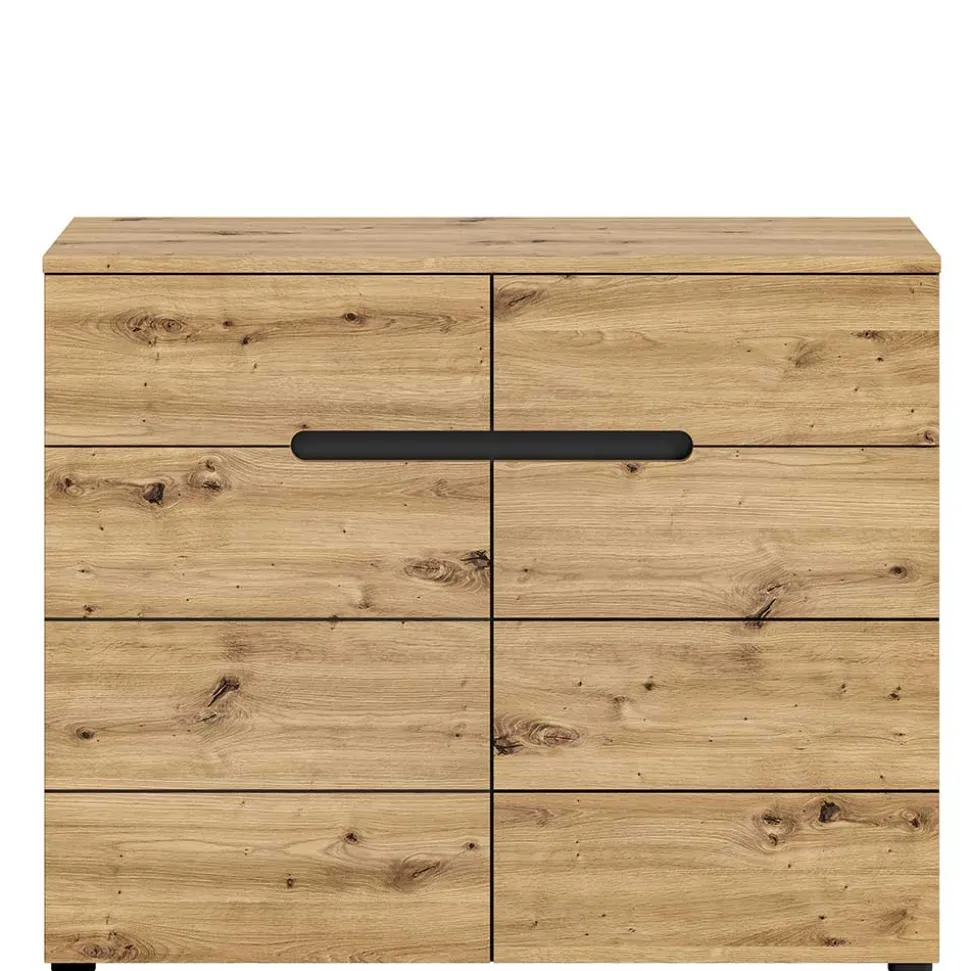 Breite Flurkommode mit zwei Schubladen - Norja