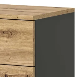 Breite Flurkommode mit zwei Schubladen - Norja