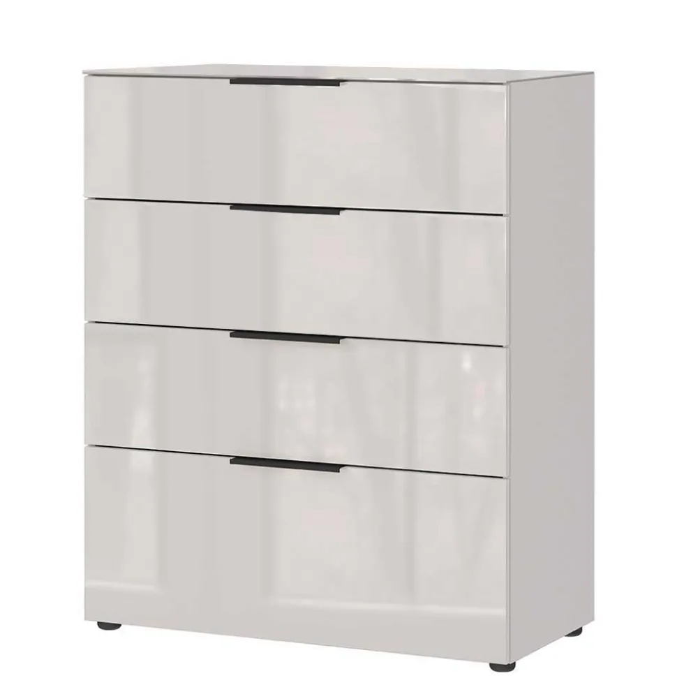 Breite Hochkommode in Hellgrau - Aquara