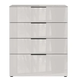 Breite Hochkommode in Hellgrau - Aquara