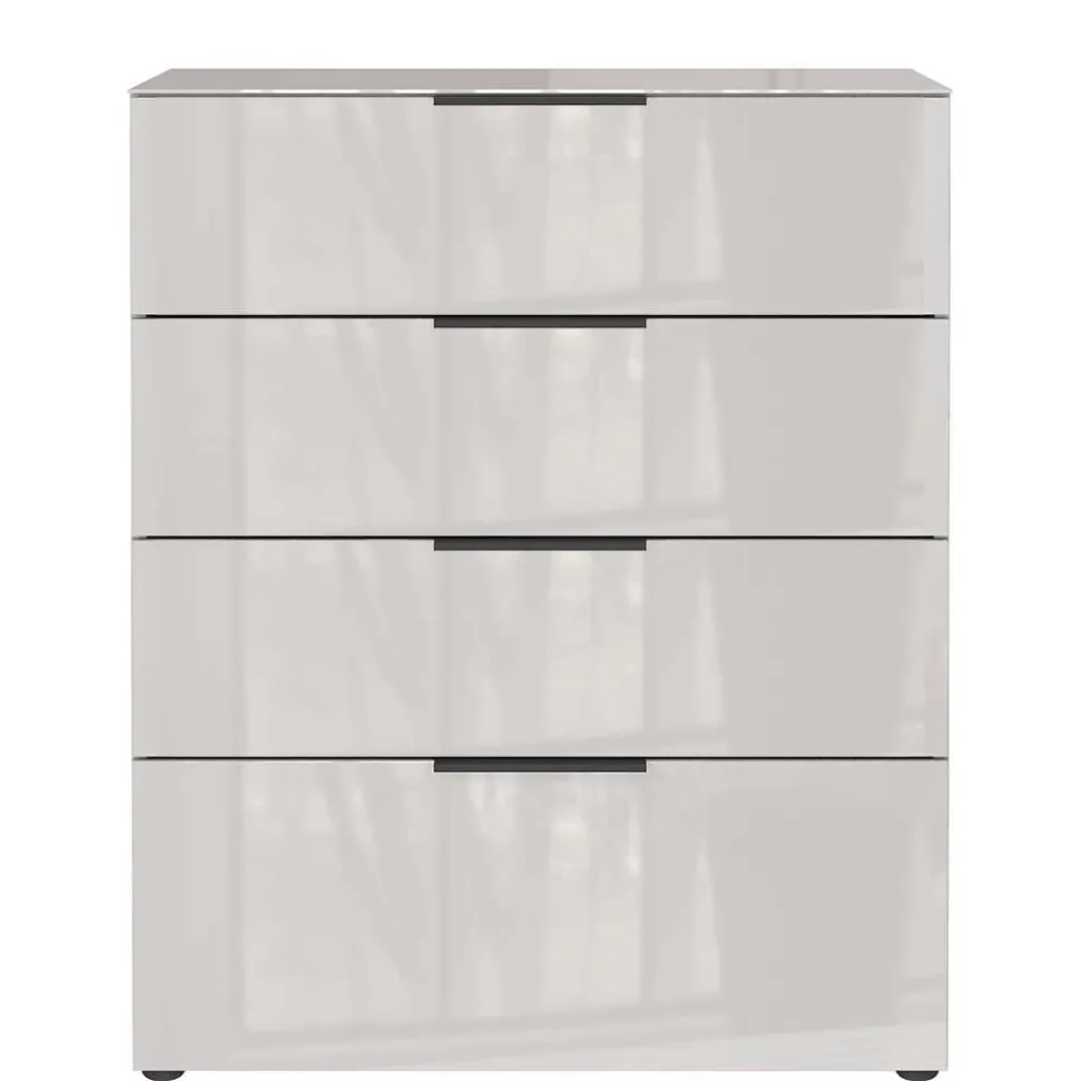 Breite Hochkommode in Hellgrau - Aquara