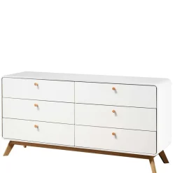 Breite Kommode mit sechs Schubladen - Kolreva