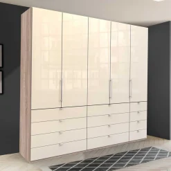 Breiter Kleiderschrank mit 12 Schubladen - Rativian