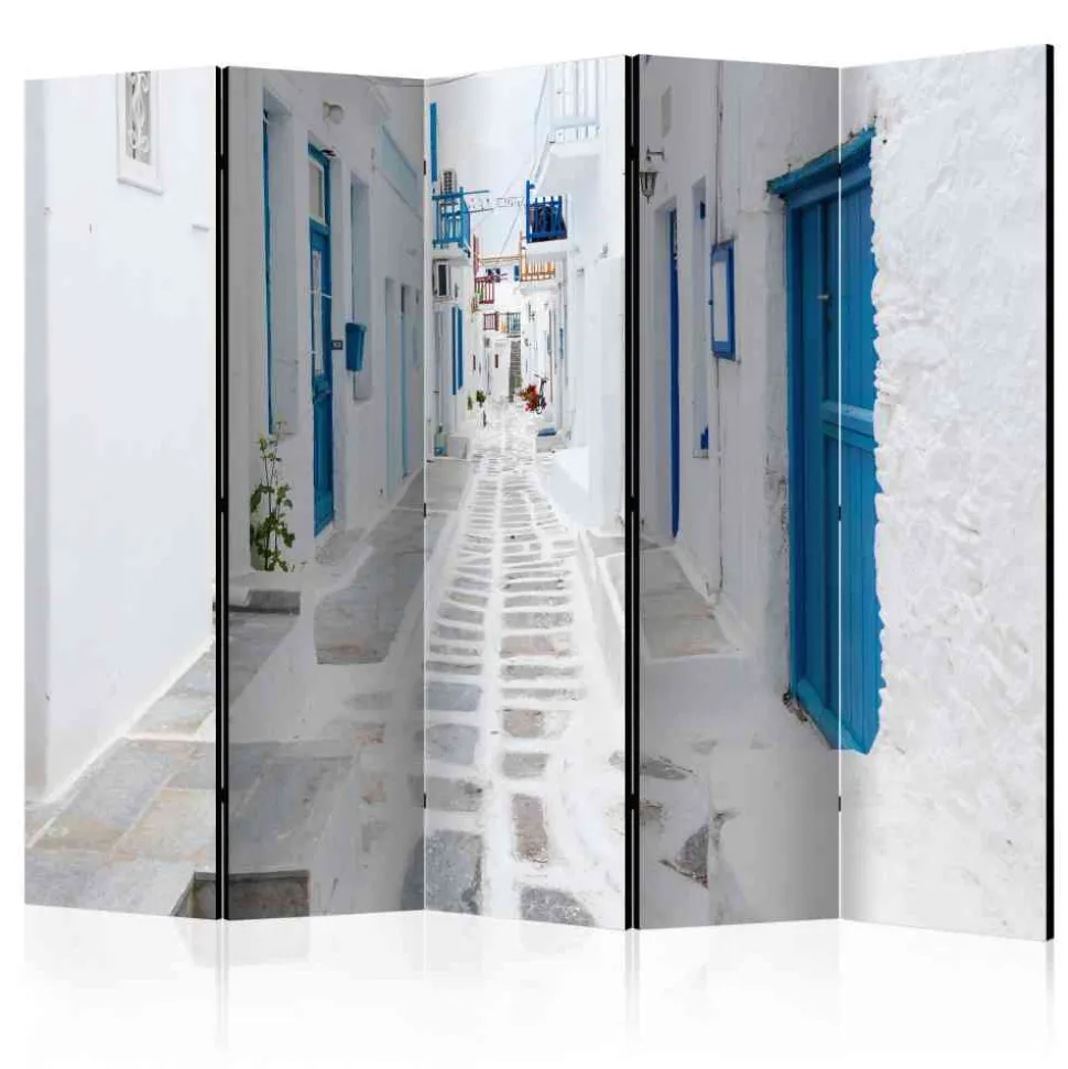 Breiter Raumtrenner in Weiß & Blau - Malta