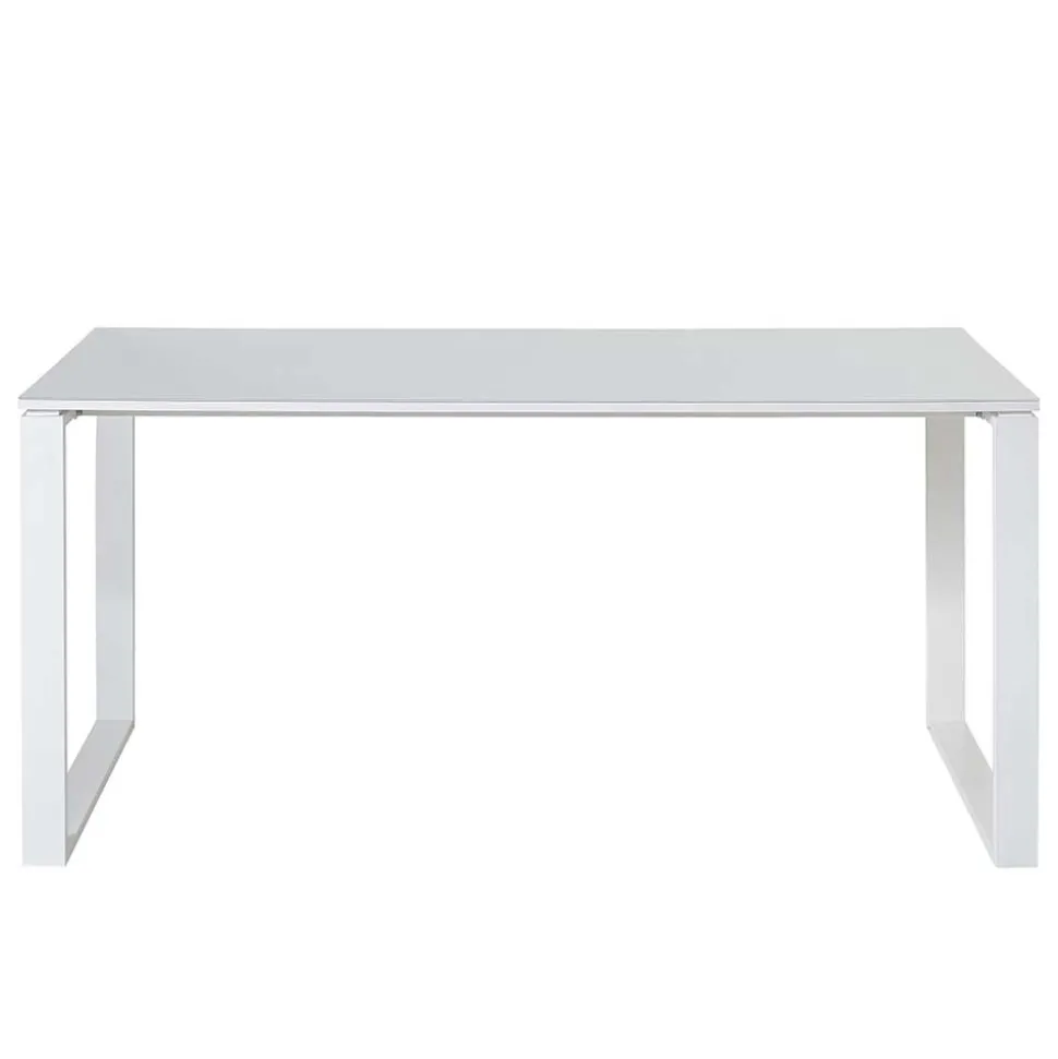 Büro Arbeitstisch in Weiß mit Glas - Fidania