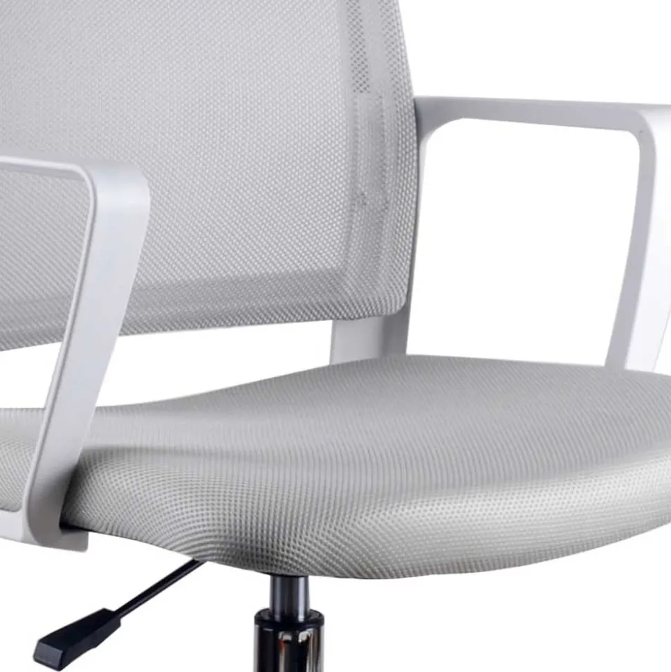 Büro Drehstuhl in Grau & Chrom - Albertoni