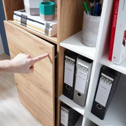 Büro Regal mit Türen Set - Ziharo (zweiteilig)