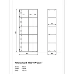 Büro Regal mit Türen Set - Ziharo (zweiteilig)