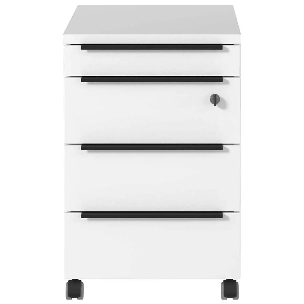 Büro Schreibtisch Rollcontainer in Weiß - Sparkle