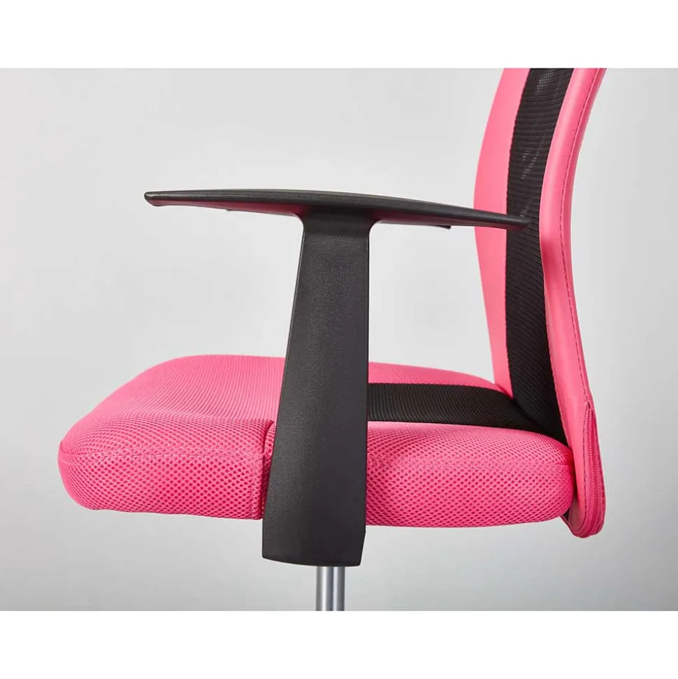 Bürodrehstuhl in Pink & Schwarz - Catama