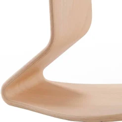 Bürohocker aus Holz mit Stoff in Blau - Alicudi