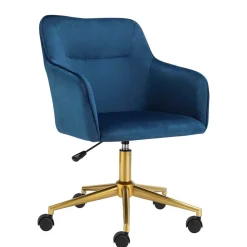 Bürostuhl in Blau mit Gold - Continento