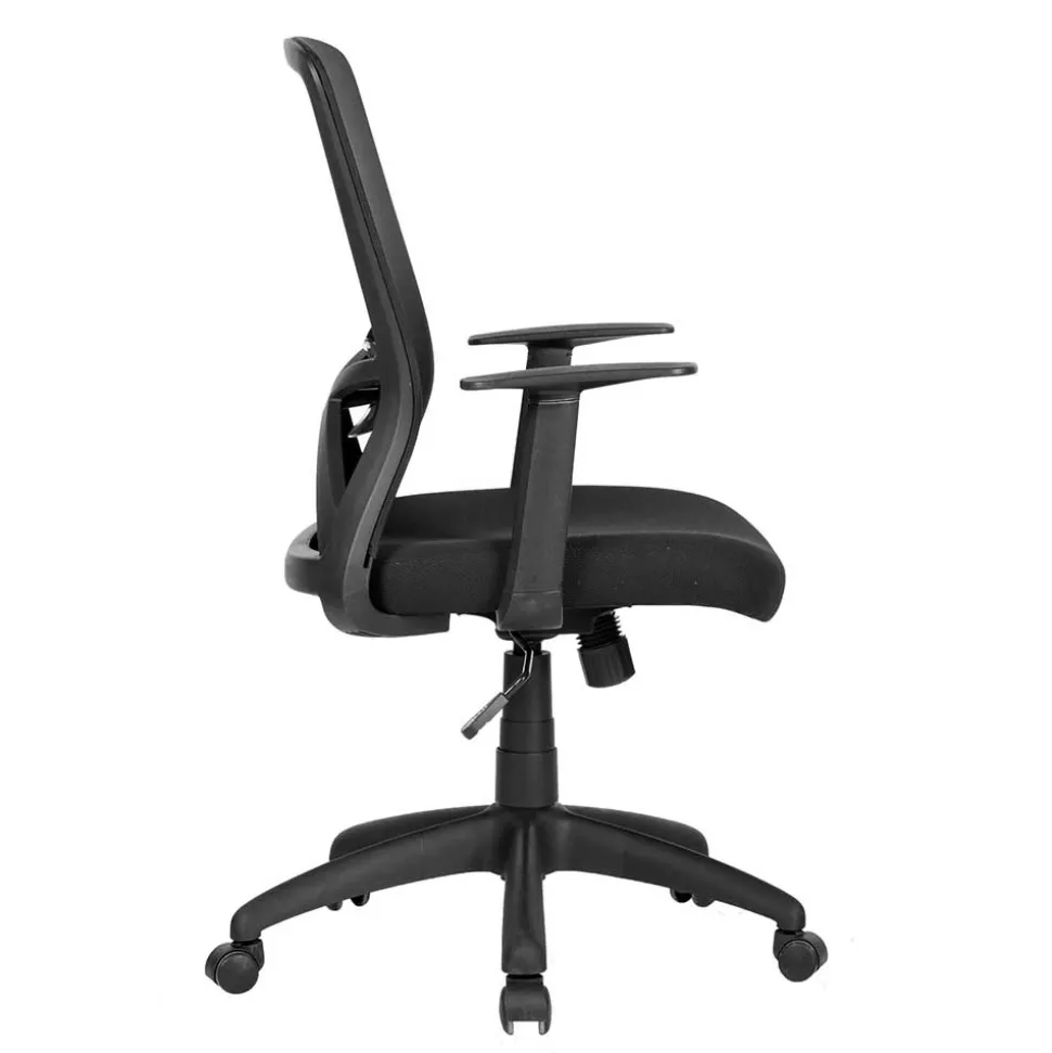 Bürostuhl in Schwarz aus Mesh und Stoff - Suvanica