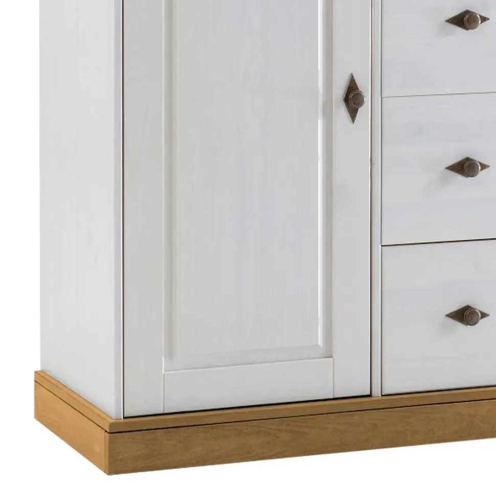 Brotschrank Sibiuta in Weiß Holz