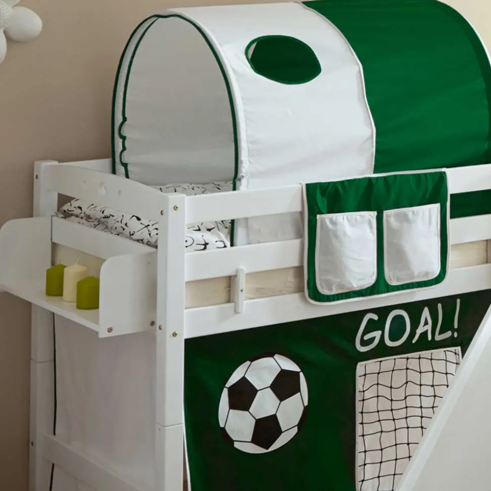 Buche Fußball Hochbett mit Rutsche - Ballona