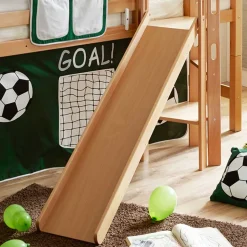 Buche Hochbett mit schräger Rutsche - Mazarena