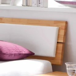 Buche Massivholzbett Gulmez inklusive Bettkästen mit gedämpftem Selbsteinzug