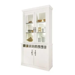 Buffet Vitrine in weißer Holzoptik Pinie - Liancos