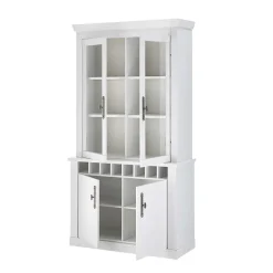 Buffet Vitrine in weißer Holzoptik Pinie - Liancos