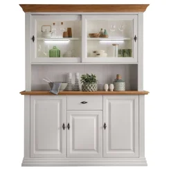 Buffetschrank in Weiß & Eichefarben - Henry