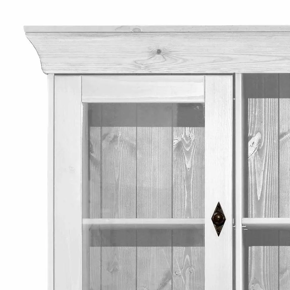 Buffetschrank Satumare in Weiß Kiefer teilmassiv