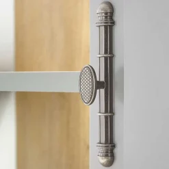 Buffetvitrine in Lichtgrau & Eiche Optik - Buleta