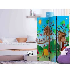 Bunter Kinderzimmer Paravent Ferienlager - Katina