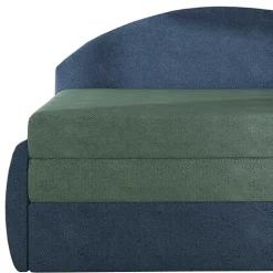 Chaiselongue mit Bettfunktion in Grün und Blau - Relisa