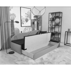 Chaiselongue mit Bettfunktion in Grün und Blau - Relisa