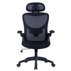 Chefsessel mit Kopfstütze in Schwarz - Geritts