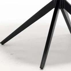 Chenille Armlehnenstuhl in Ockergelb - Martinus (2er Set)