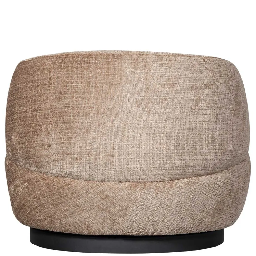 Chenille Drehsessel in Beige - Anvica