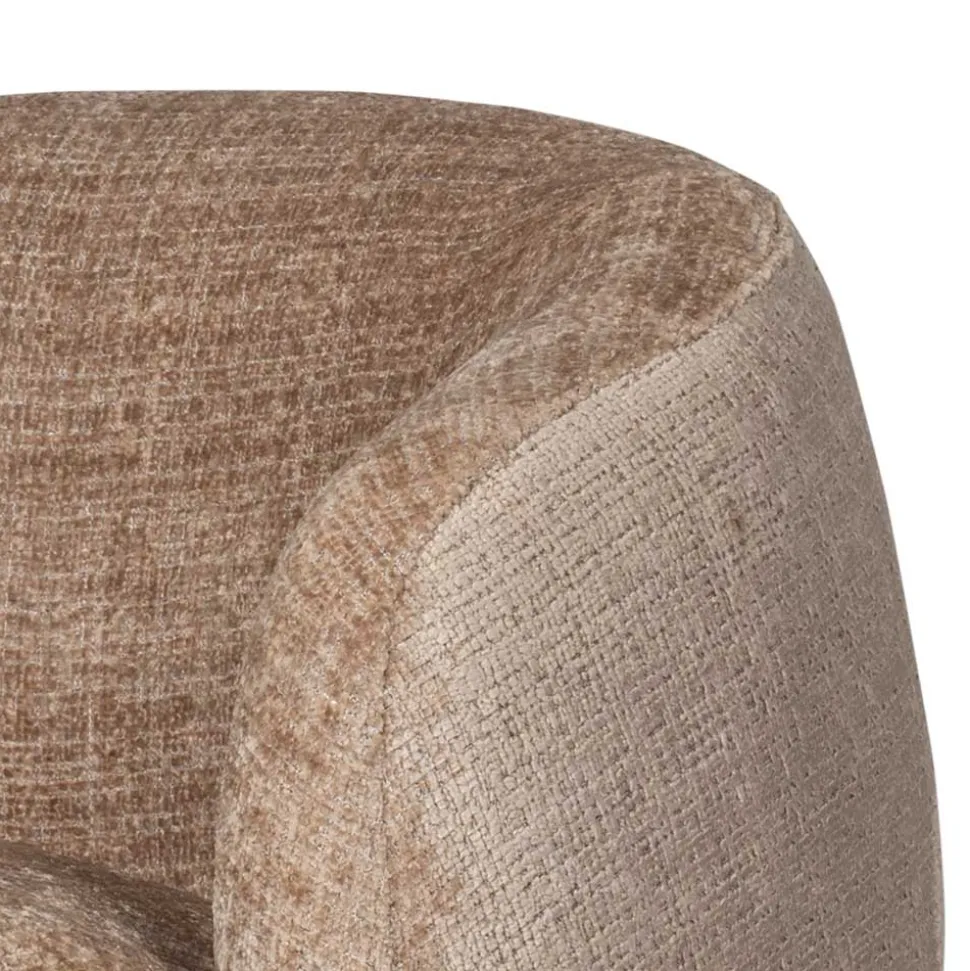 Chenille Drehsessel in Beige - Anvica